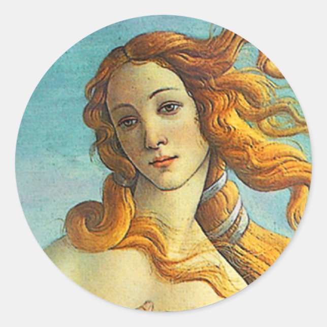 Botticelli Geburt der Venus Runder Aufkleber (Vorderseite)