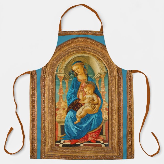 Botticelli Madonna und Kind begeistert Schürze (Vorderseite)
