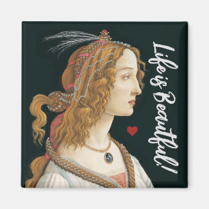 Botticelli Nymph Portrait Malerei Art Magnet