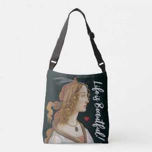 Botticelli Nymph Portrait Malerei Art Tragetaschen Mit Langen Trägern