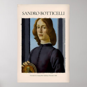 Botticelli-Porträt eines jungen Mannes, Rundbild 1 Poster