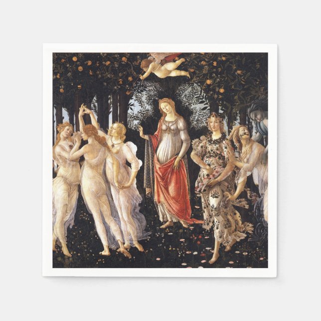 BOTTICELLI -Primavera 1482 Serviette (Vorderseite)