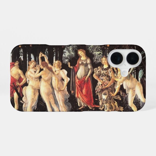 Botticelli Primavera/Allegory of Spring iPhone 16 Hülle (Rückseite (Horizontal))