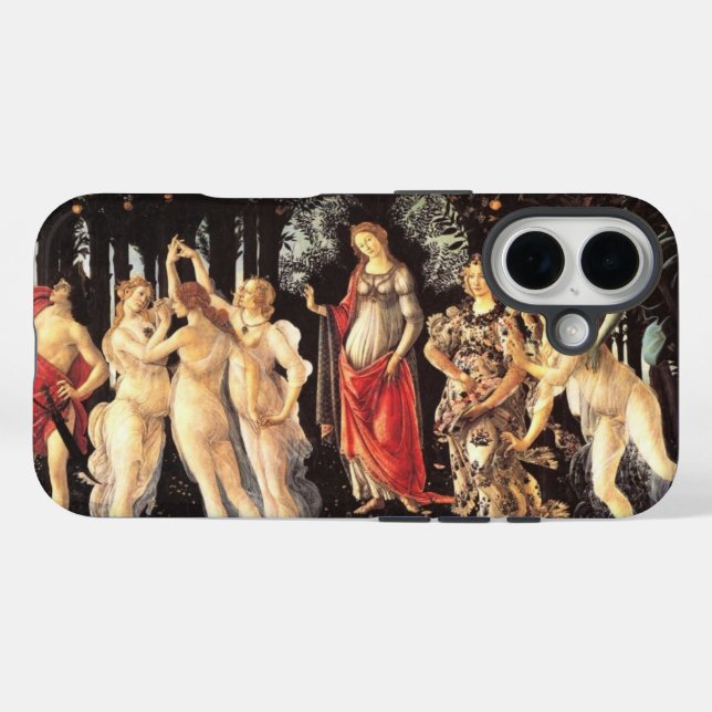 Botticelli Primavera/Allegory of Spring iPhone 16 Hülle (Rückseite (Horizontal))