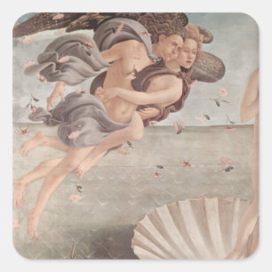 Botticelli Renaissance-Malerei Quadratischer Aufkleber