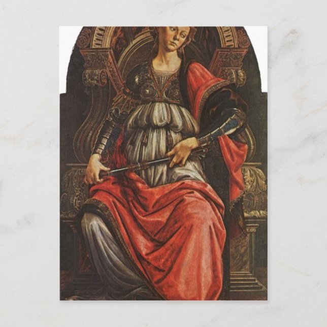 Botticelli, Sandro Fortitudo 1470 Technique Temper Postkarte (Vorderseite)
