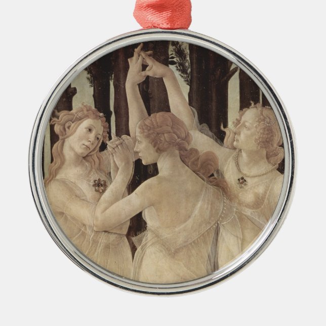 Botticellis drei Umgangsform-Verzierung Silbernes Ornament (Vorne)