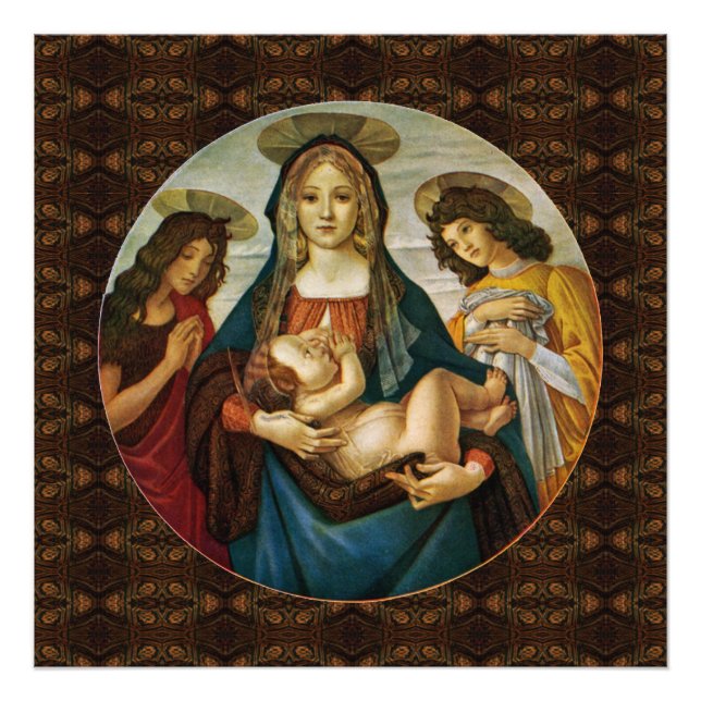 Botticelli's Madonna and Child Foto Print (Vorne)