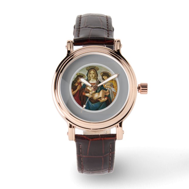 Botticellis Madonna mit Kind Armbanduhr (Vorderseite)