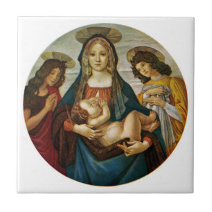 Botticellis Madonna und Kind Fliese