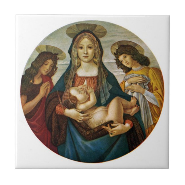 Botticellis Madonna und Kind Fliese (Vorderseite)