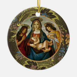 Botticellis Madonna und Kind Keramik Ornament