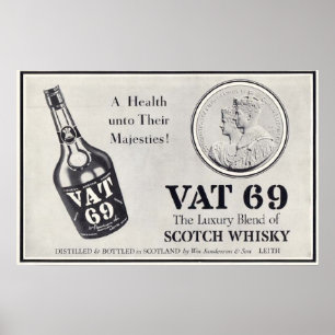 Bottich 69 schottisches wiskey poster