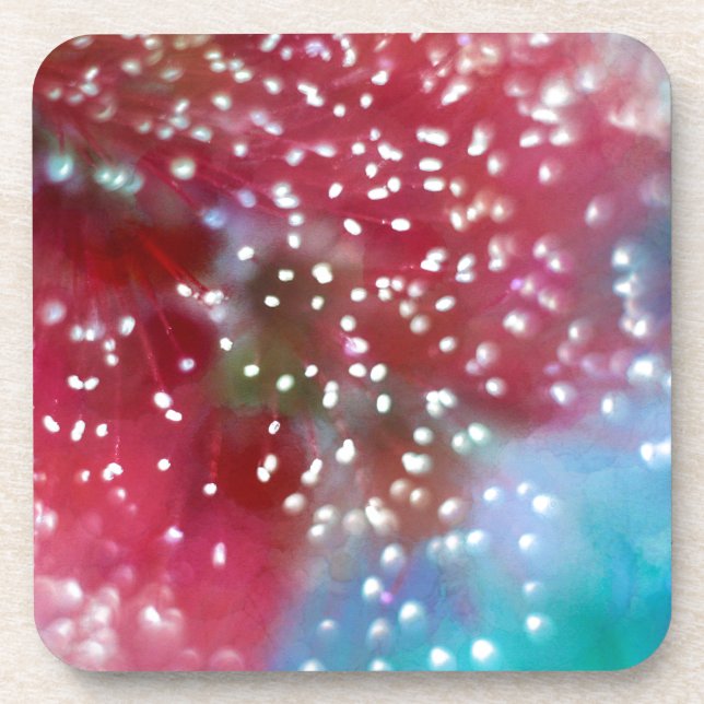 Bottlebrush-Blume Abstrakt Untersetzer (Vorderseite)