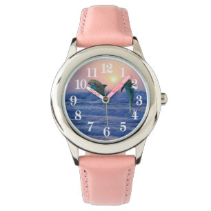 Bottlenose-Delphin am Sonnenaufgang Armbanduhr