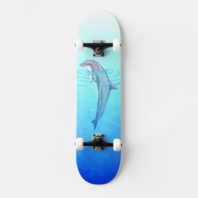 Bottlenose-Delphin Skateboard (Vorderseite)