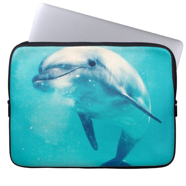 Bottlenosed Delphin Unterwasser Laptopschutzhülle (Vorderseite)