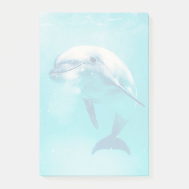 Bottlenosed Delphin Unterwasser Post-it Klebezettel (Vorderseite)