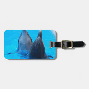 Bottlenosedelphin-Fischmarineozean unter Wasser Gepäckanhänger