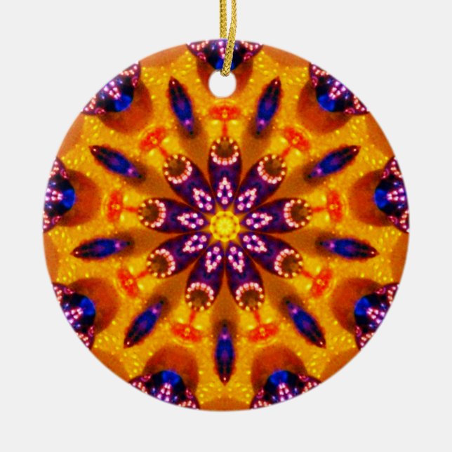 Bottletops Kaleidoskop Keramik Ornament (Vorne)