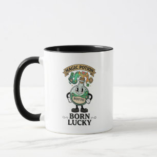 Botto Born Lucky Zaubertrank Retro-Cartoon-Maskott Tasse