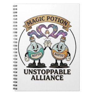 Botto Marke Unstoppable Alliance Retro Magic Trank Notizblock
