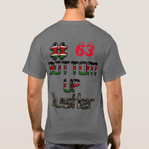 Bottom-up Hashtag Kenya 3D Flag Live Life Grosses T-Shirt