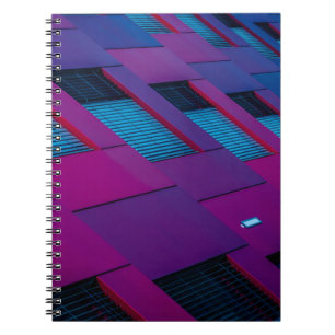 Bottom view of purple building notizblock