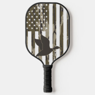 Bottomland Camouflage Duck Junting American Flag U Pickleball Schläger