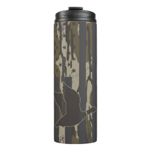 Bottomland Camouflage Duck Junting American Flag U Thermosbecher