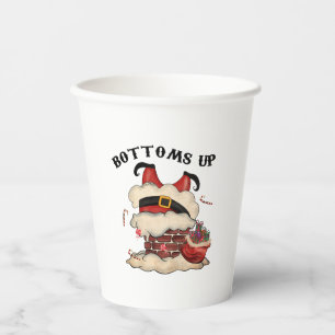 Bottoms up Cute and Funny Festive Pappbecher