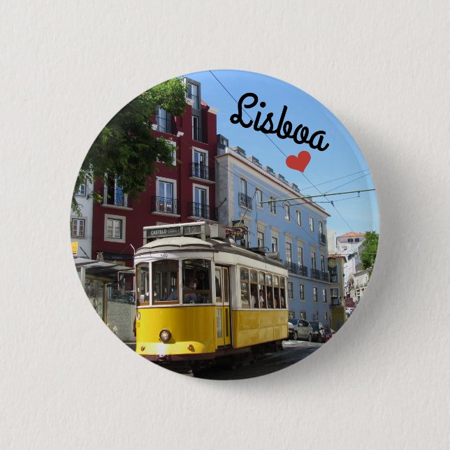 Botton/Stift ~ Lissabon, Portugal, Button (Vorderseite)