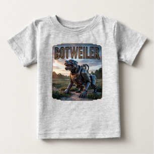 Botweiler Fotografisch – Roboter Rottweiler Lustig Baby T-shirt