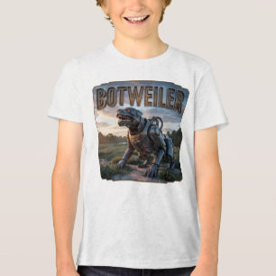 Botweiler Fotografisch – Roboter Rottweiler Lustig Tri-Blend Shirt