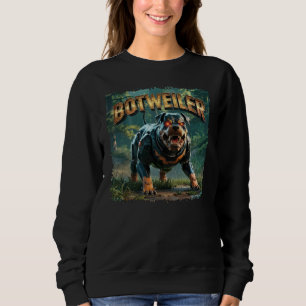 Botweiler Illustration – Roboter Rottweiler Lustig Sweatshirt