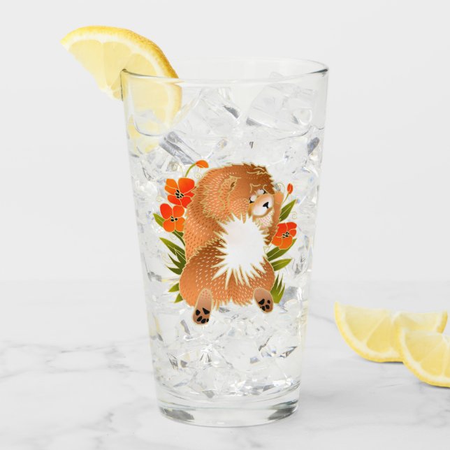 Bouche rouge MINGSIE 16 oz design en verre avant e (Devant glace)