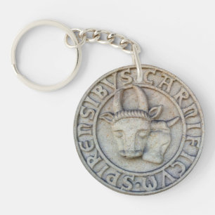 Bouchers décharge médiévale avec la vache et un