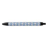 Bouchon de mouton dans un Motif sur stylo noir ble