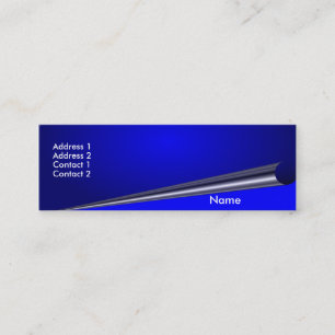 Boucle bleue de page - carte maigre de profil