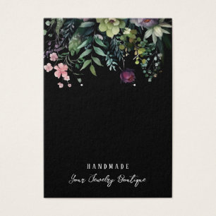 Boucles de fleurs d'aquarelle Bijoux Cartes d'affi