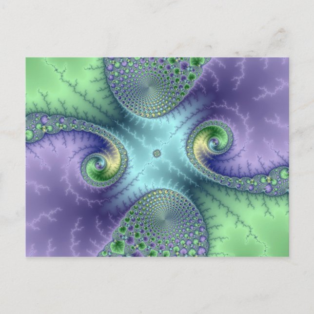 Boucles de fruits - Carte postale fractale (Devant)