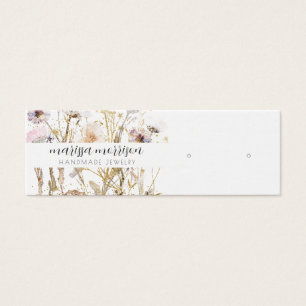 Boucles d'or rose à oreille Fleur sauvage Botaniqu