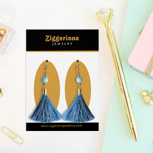Boucles d'oreilles modernes Bijoux Carte d'afficha