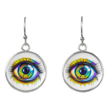 Boucles d'oreilles oculaires aquarelles