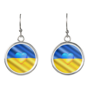 Boucles D'oreilles Soutien à l'Ukraine - Liberté - Paix - Ukraine Dra
