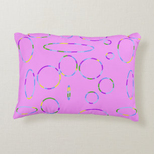Boucles sur Coussin à Accent rose