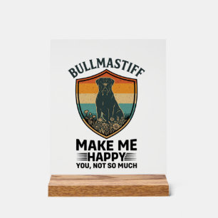 Bouclier de Bullmastiff Me Rends Heureux Chien Cou