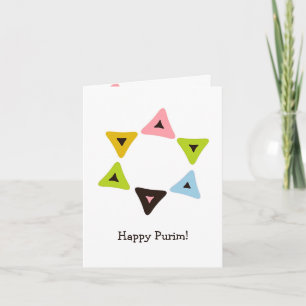 Bouclier de carte de Hamantaschen Purim