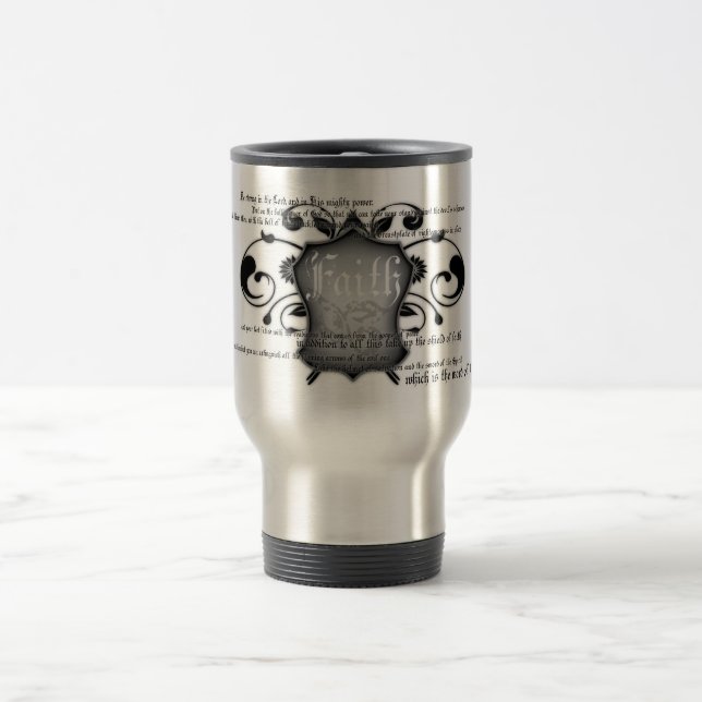 Bouclier de tasse chrétienne de voyage de foi (Centre)