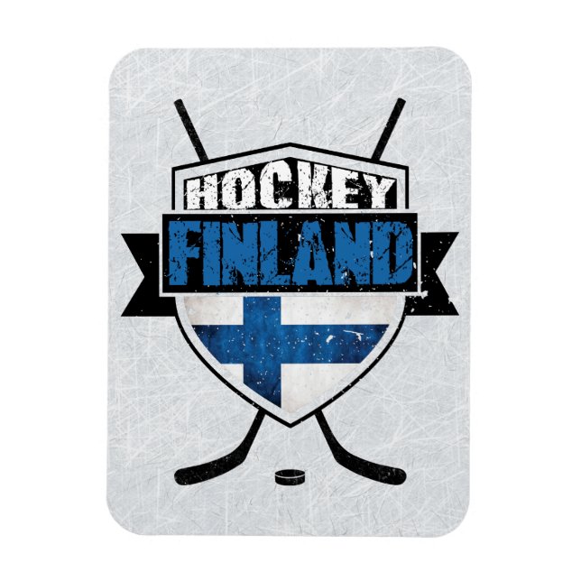 Bouclier finlandais de hockey Magnet (Vertical)